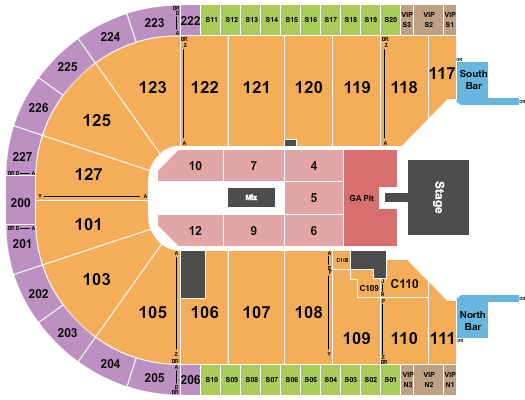 Acrisure Arena Creed Seating Chart